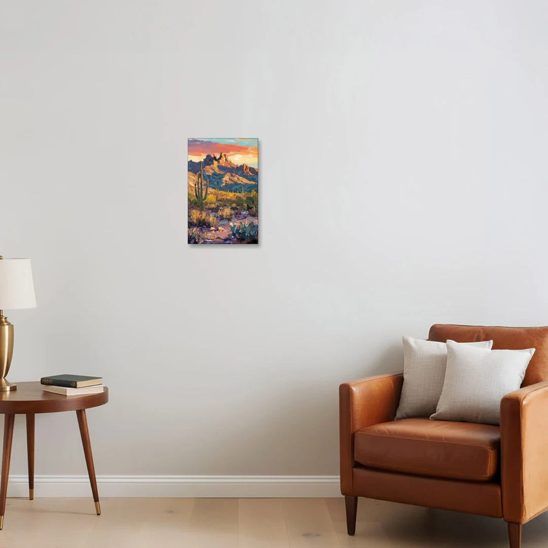 Scottsdale Mountain Views - Canvas Wall Art - Sofa - 12x18
