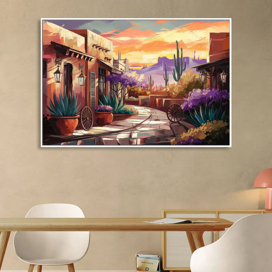 Scottsdale Old Town Charm Living Room - White Canvas Wall Art
