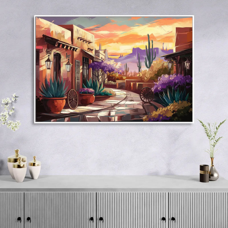 Scottsdale Old Town Charm Sitting Room - White Canvas Wall Art