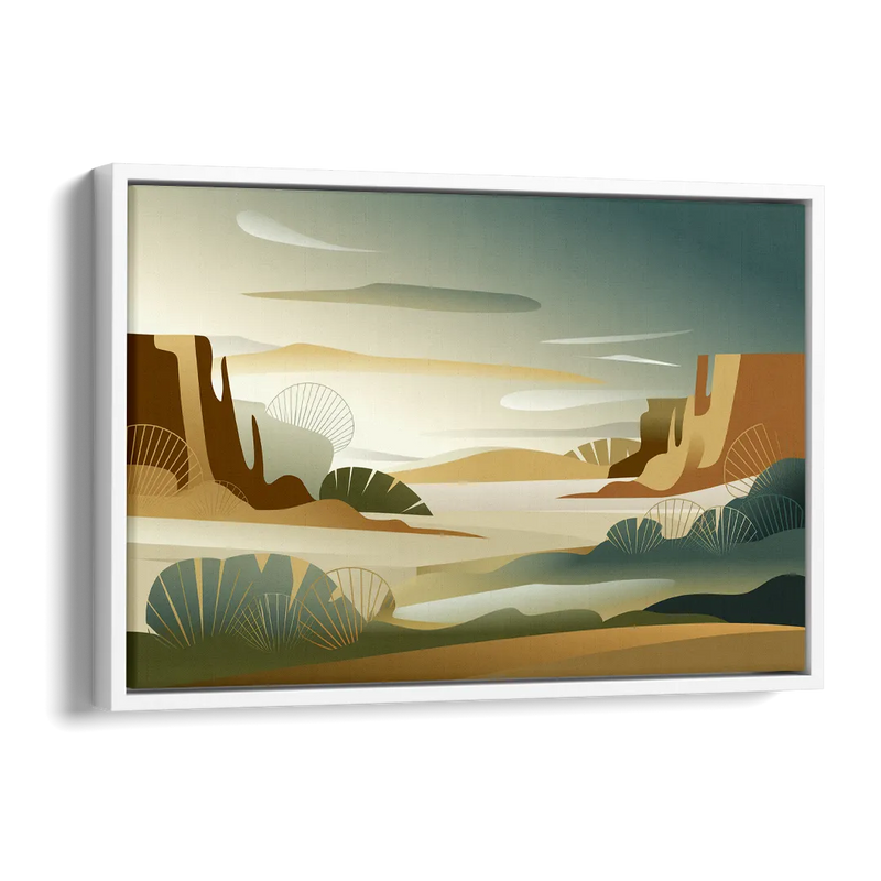 Scottsdale Sonoran Serenity Side - White Canvas Wall Art