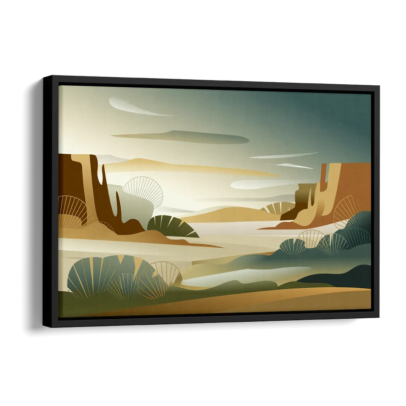Scottsdale Sonoran Serenity Side - Black Canvas Wall Art