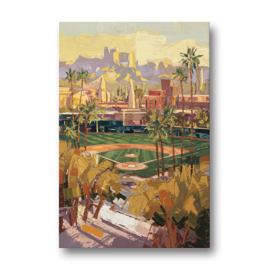 Scottsdale Spring Training Scene - Canvas Wall Art - Front