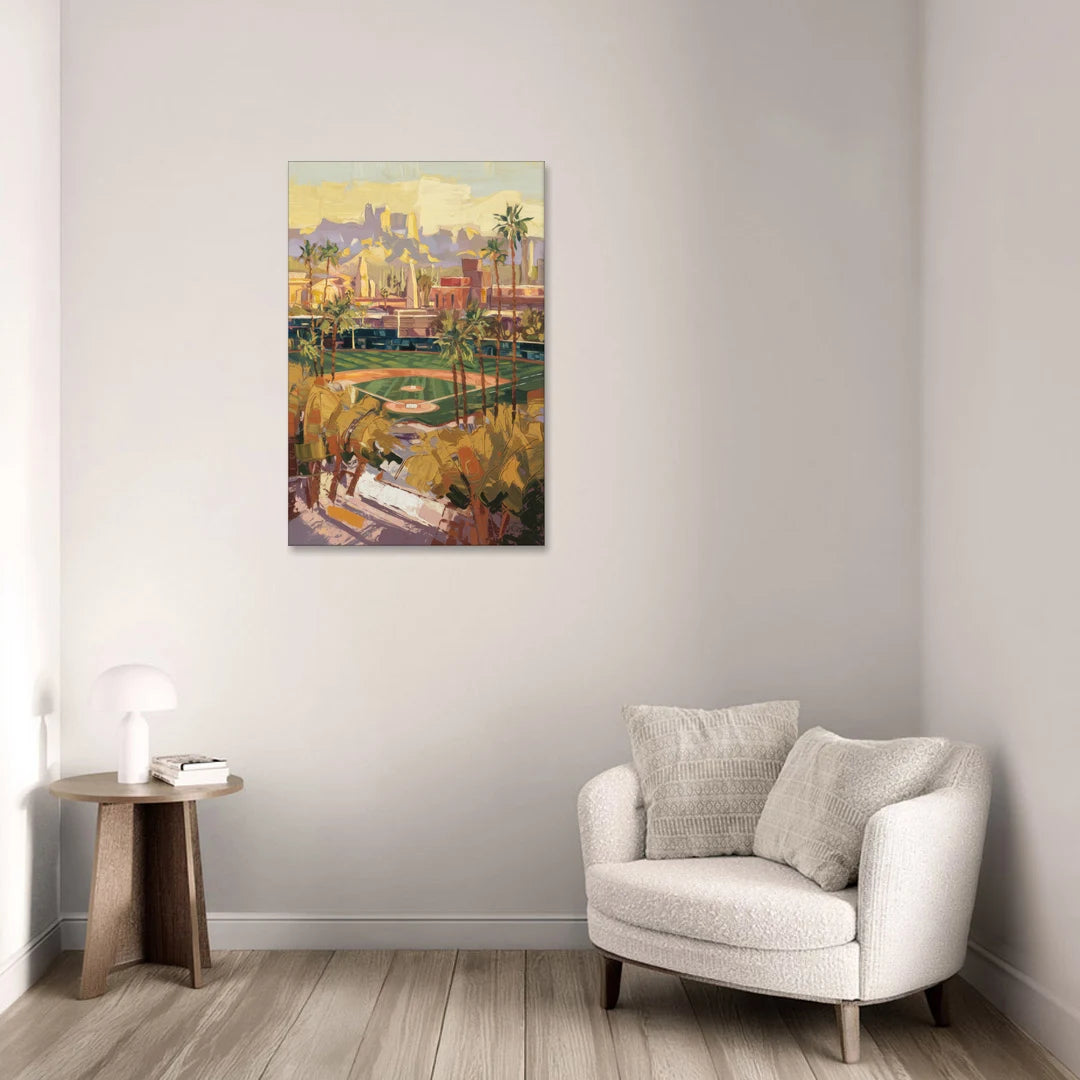 Scottsdale Spring Training Scene - Canvas Wall Art - Sofa - 24x36