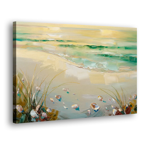 Seaside Beachfront Serenity - Canvas Wall Art
