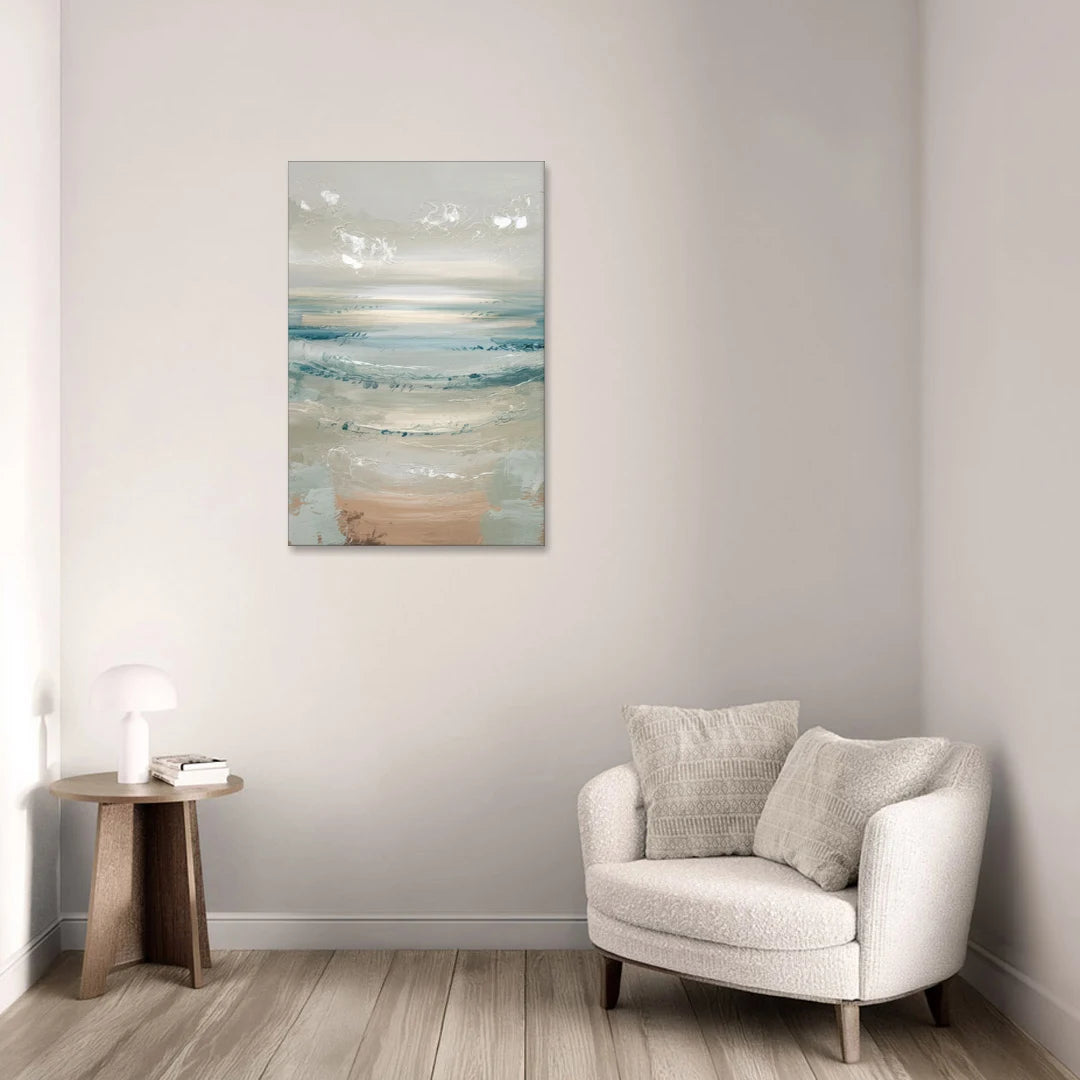 Seaside Blue Horizon - Canvas Wall Art - Sofa - 24x36