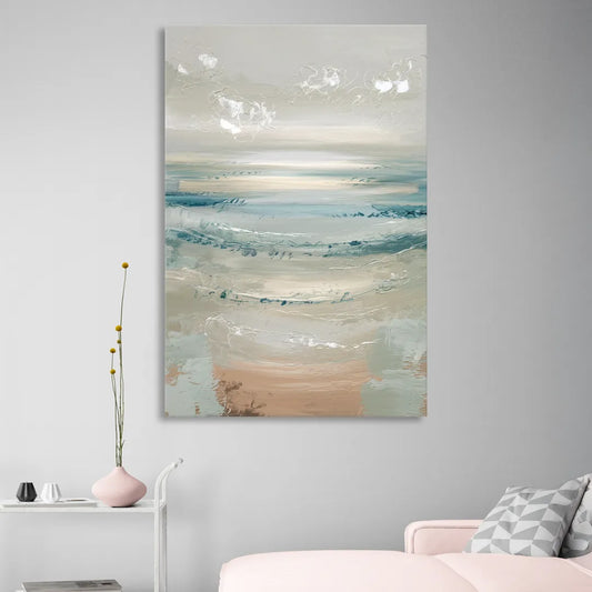 Seaside Blue Horizon Living Room - Canvas Wall Art