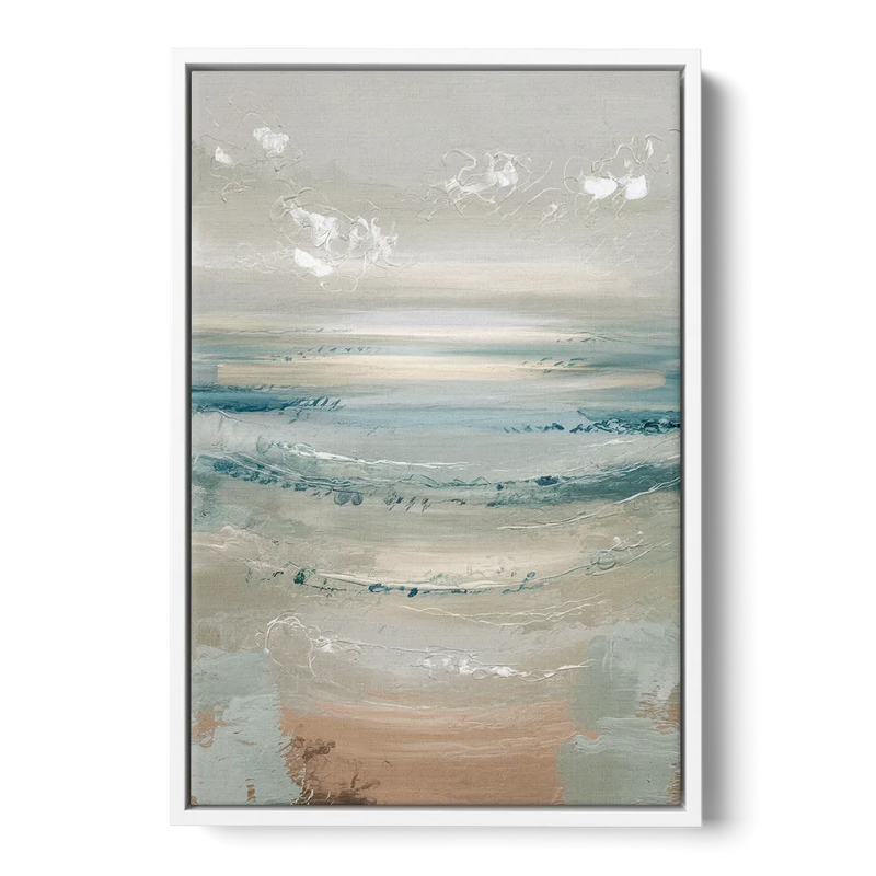 Seaside Blue Horizon Front - White Canvas Wall Art