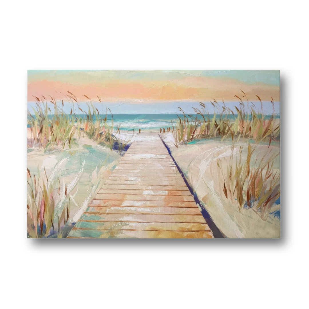 Seaside Boardwalk Dreams - Canvas Wall Art - Front