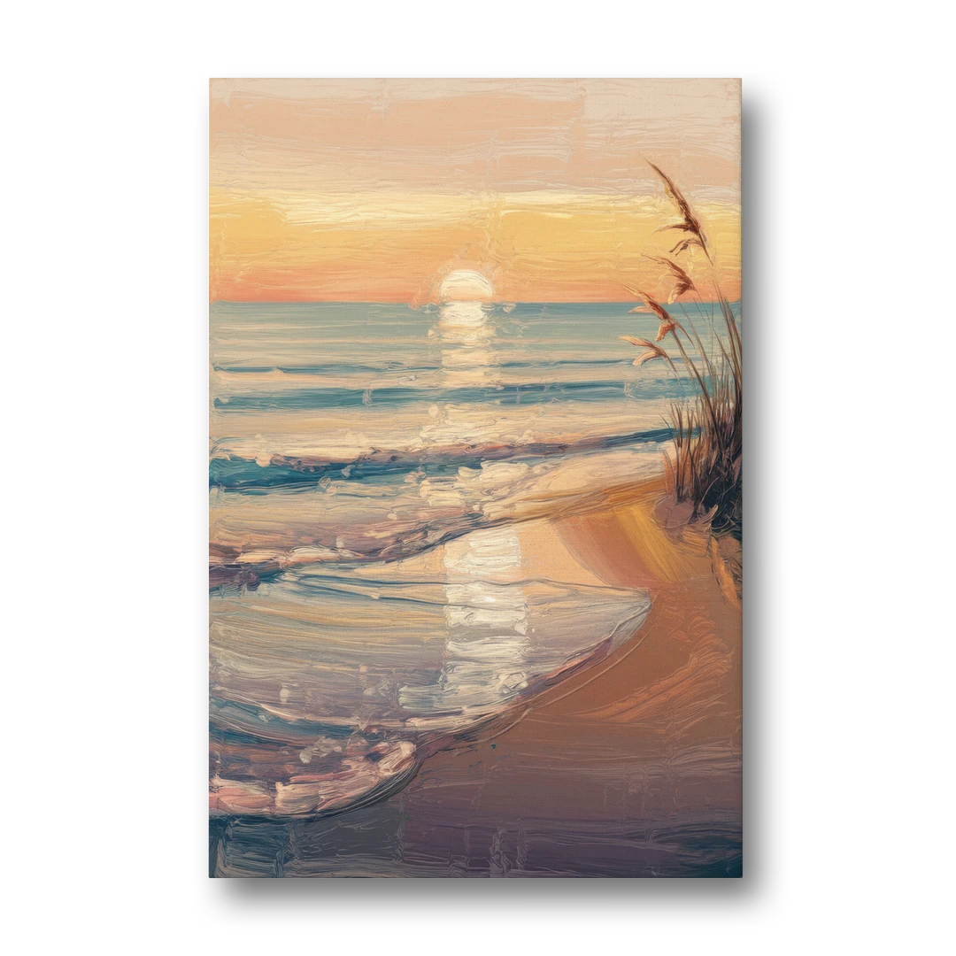 Seaside Coastal Sunrise - Canvas Wall Art - Front