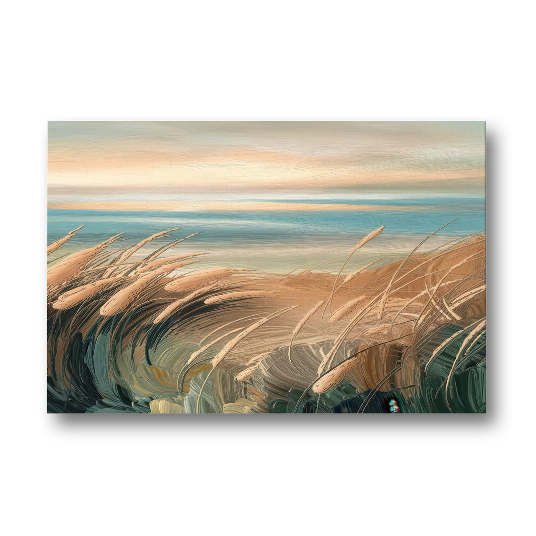 Seaside Dunes And Grass - Canvas Wall Art - Front