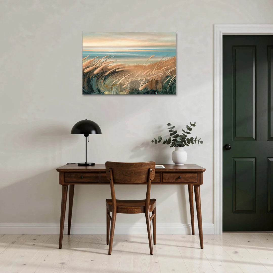 Seaside Dunes And Grass - Canvas Wall Art - Office - 36x24