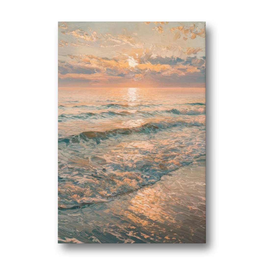Seaside Golden Hour - Canvas Wall Art - Front
