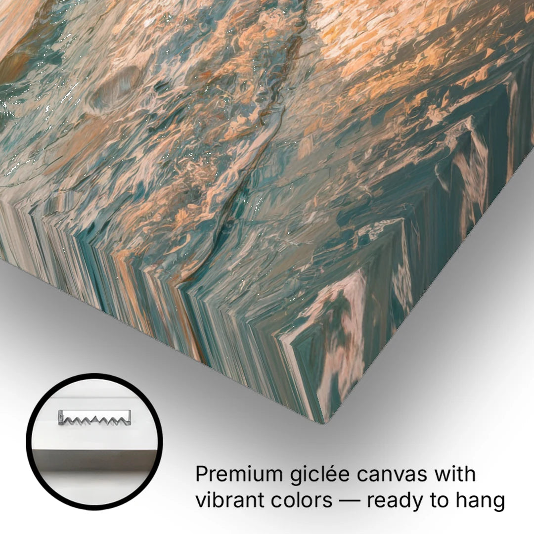 Seaside Golden Hour - Canvas Wall Art - Gallery Wrap Corner