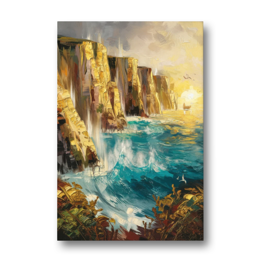 Seaside Rocky Cliffs - Canvas Wall Art - Front