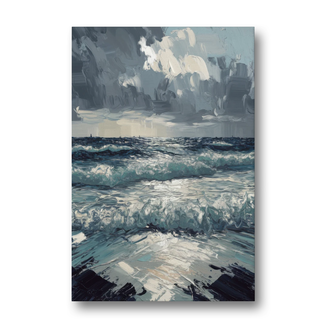 Seaside Stormy Skies - Canvas Wall Art - Front