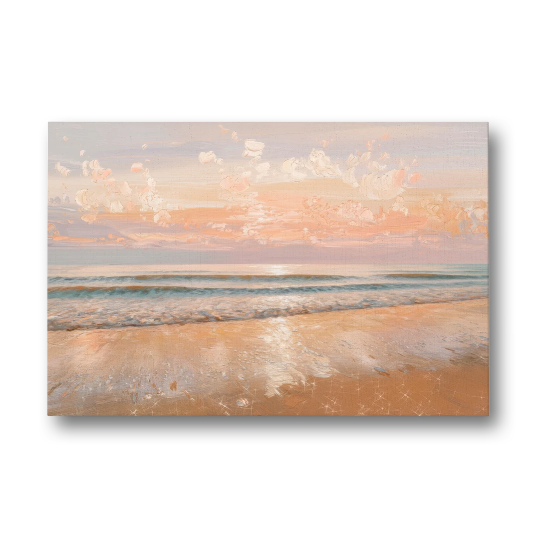Seaside Waves And Sand - Canvas Wall Art - Front