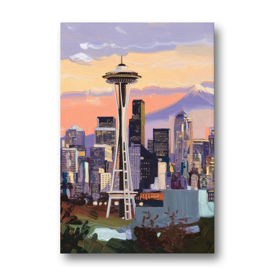 Seattle Skyline from Kerry Park - Canvas Wall Art - Front