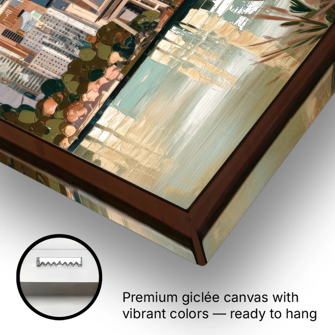 Seattle Space Needle and Cityscape - Canvas Wall Art - Gallery Wrap Corner