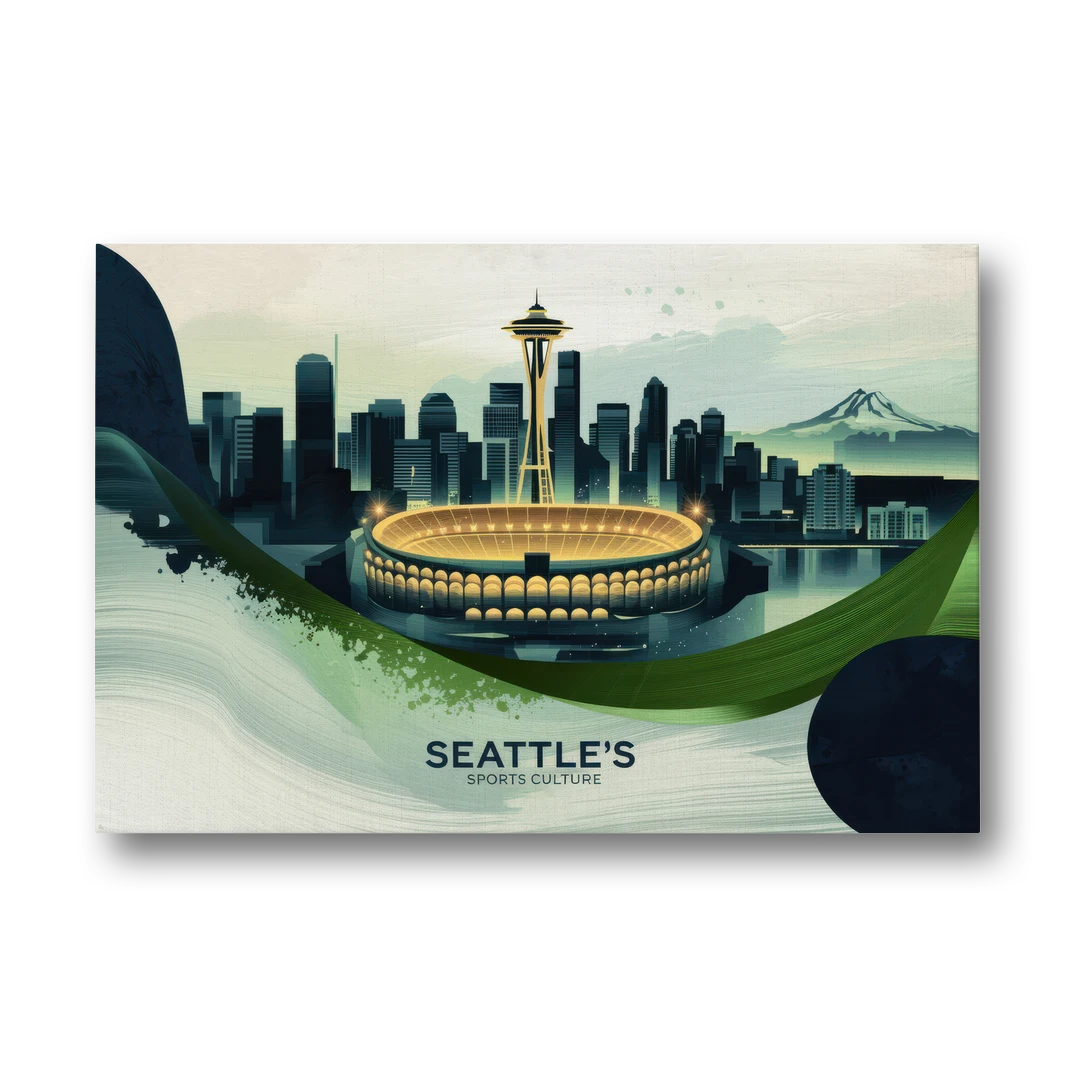 Seattle Sports Fans Unite - Canvas Wall Art - Front