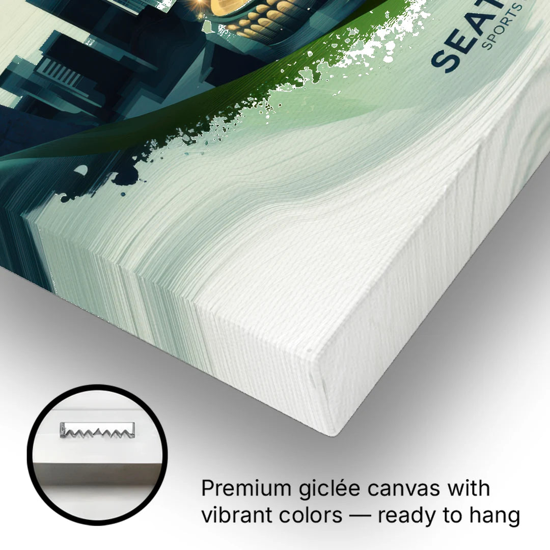 Seattle Sports Fans Unite - Canvas Wall Art - Gallery Wrap Corner
