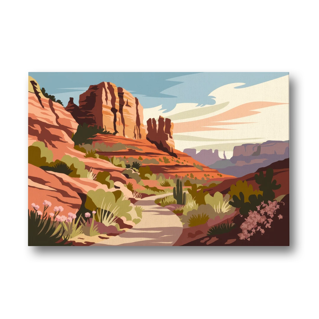 Sedona Canyon Trail Serenity - Canvas Wall Art - Front