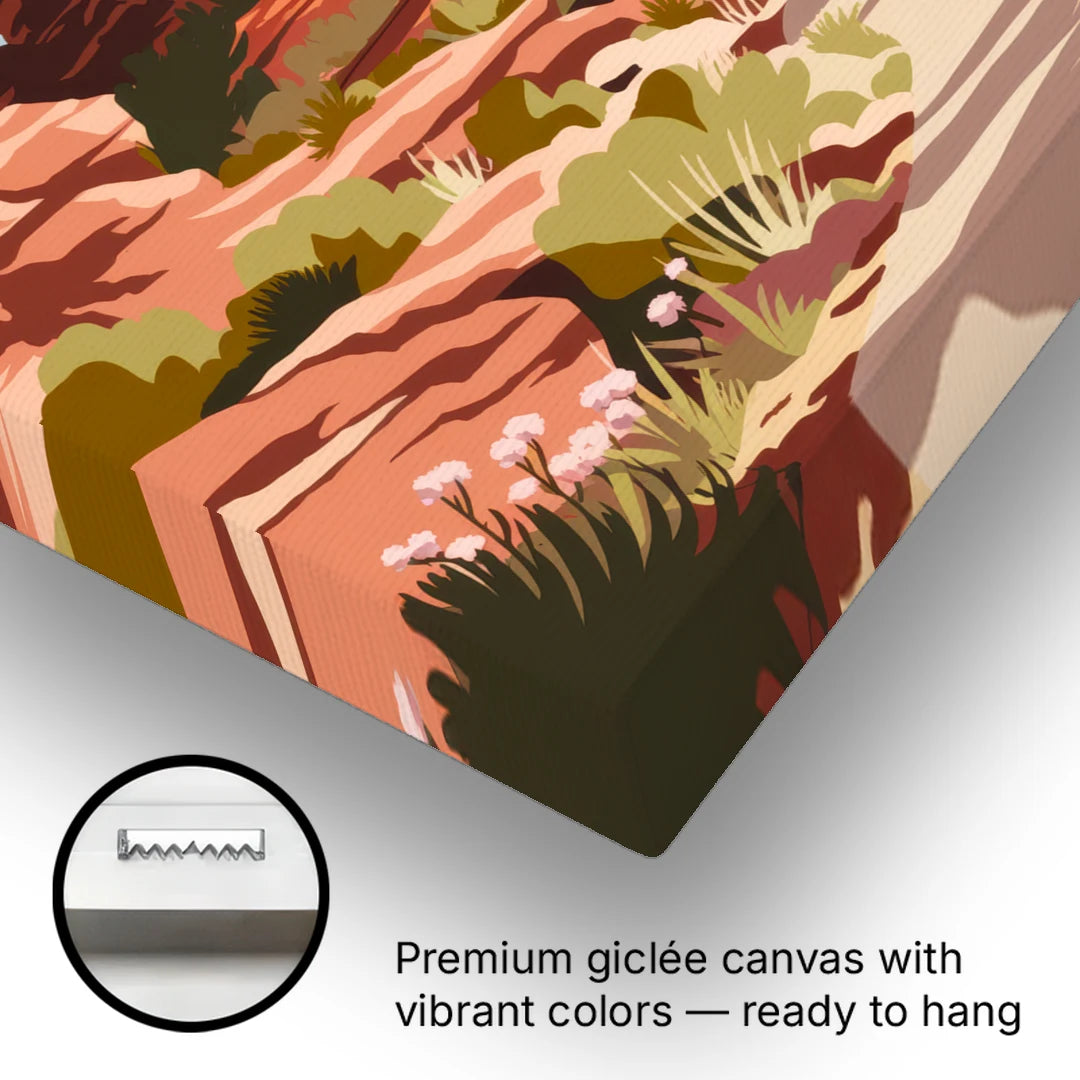 Sedona Canyon Trail Serenity - Canvas Wall Art - Gallery Wrap Corner
