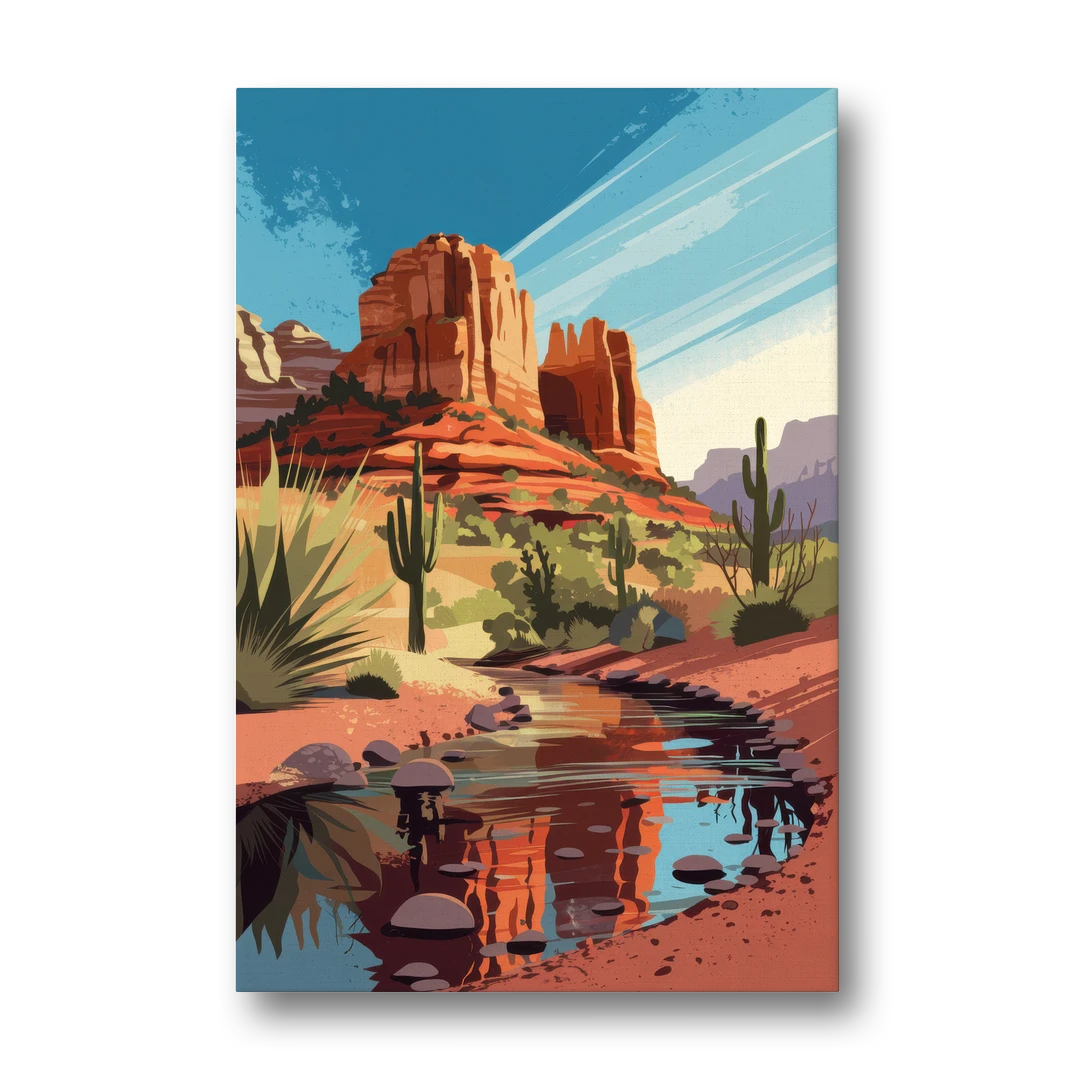 Sedona Cathedral Rock Views - Canvas Wall Art - Front