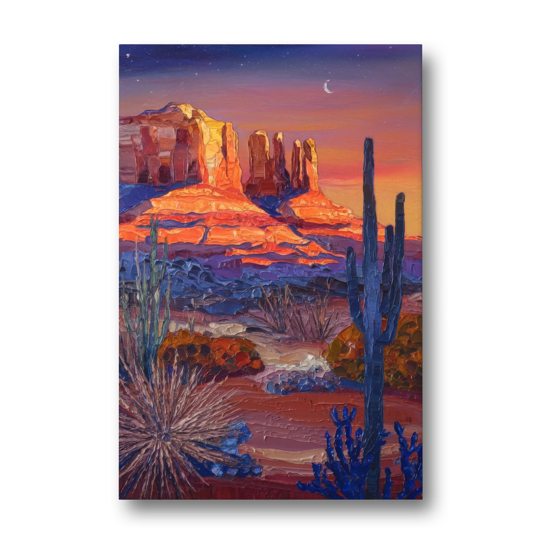 Sedona Desert Twilight - Canvas Wall Art - Front
