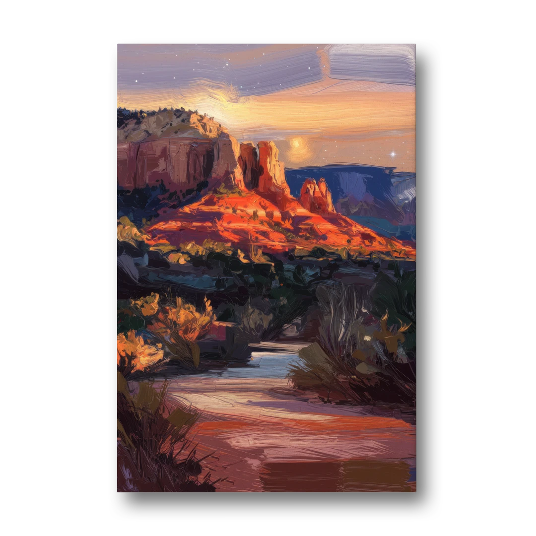 Sedona Evening Sky Glow - Canvas Wall Art - Front