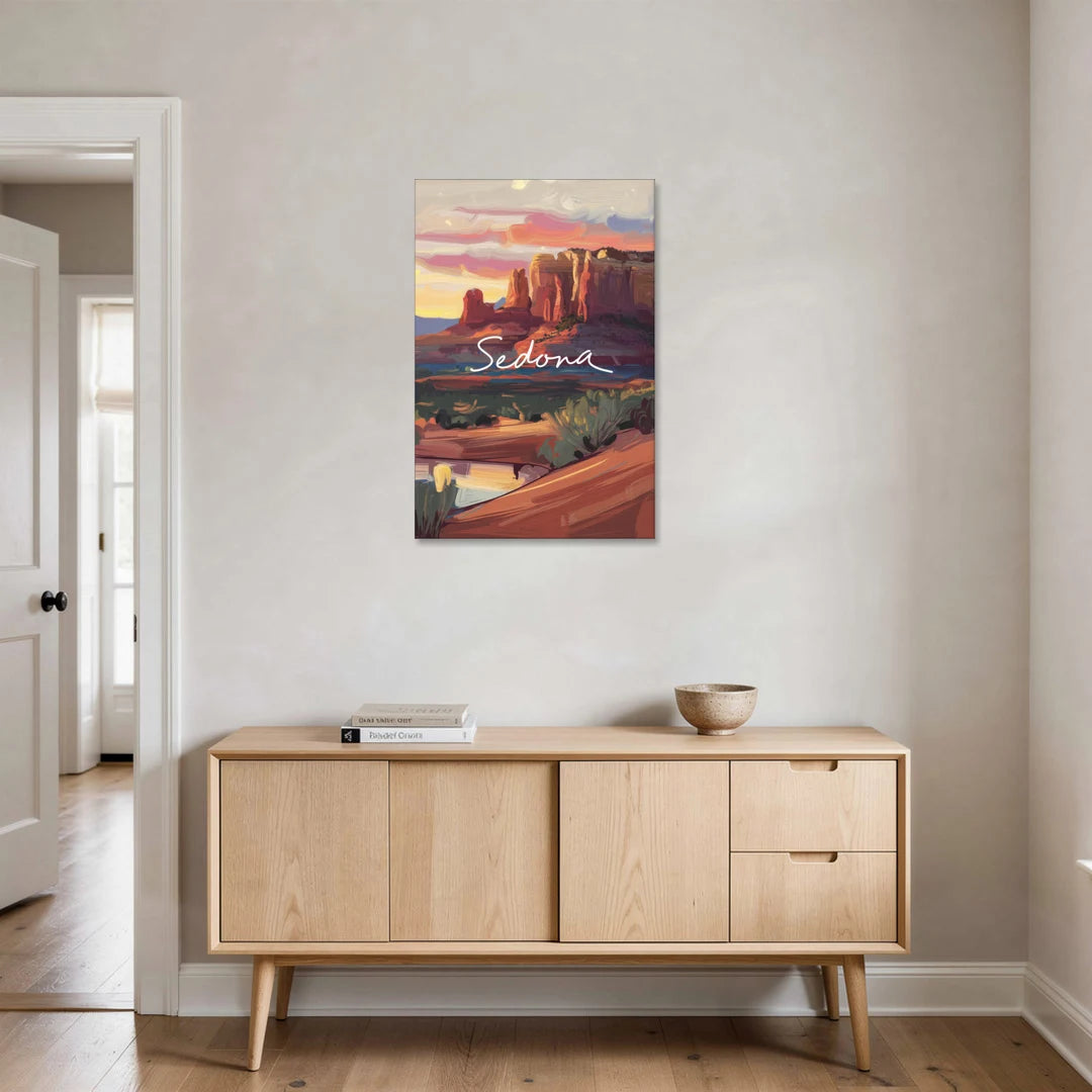 Sedona Red Rock Sunset - Canvas Wall Art - Coffee Table - 24x36