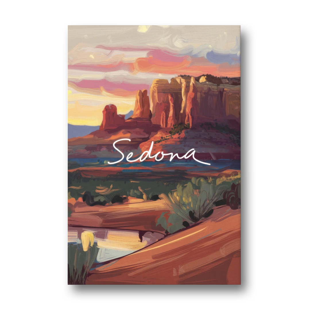 Sedona Red Rock Sunset - Canvas Wall Art - Front