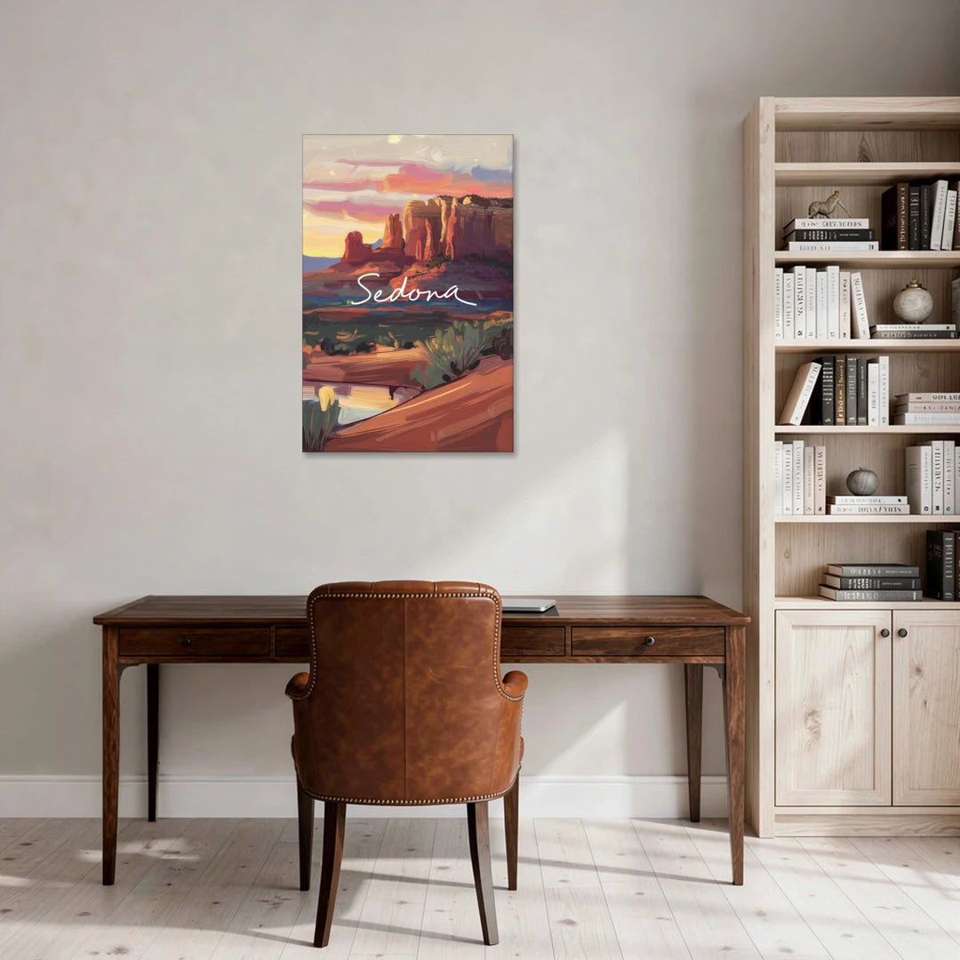 Sedona Red Rock Sunset - Canvas Wall Art - Office - 24x36