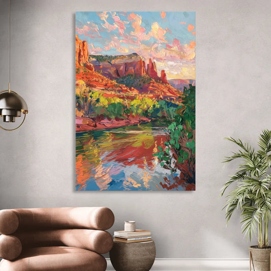 Sedona Scenic Canyon Vibes Living Room - Canvas Wall Art