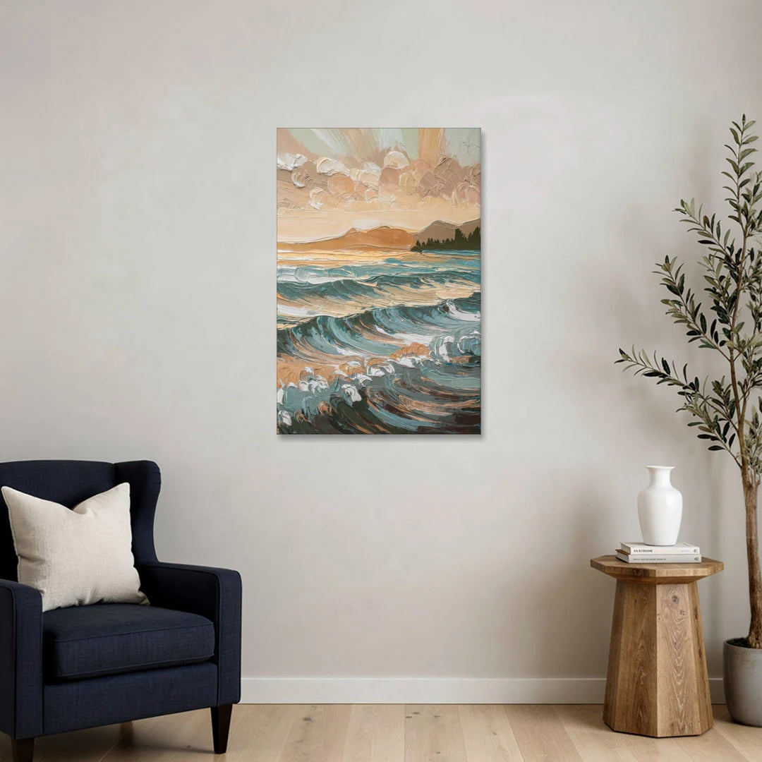Sitka Coastal Horizon - Canvas Wall Art - Sofa - 24x36