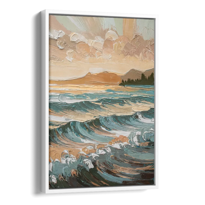 Sitka Coastal Horizon Side - White Canvas Wall Art