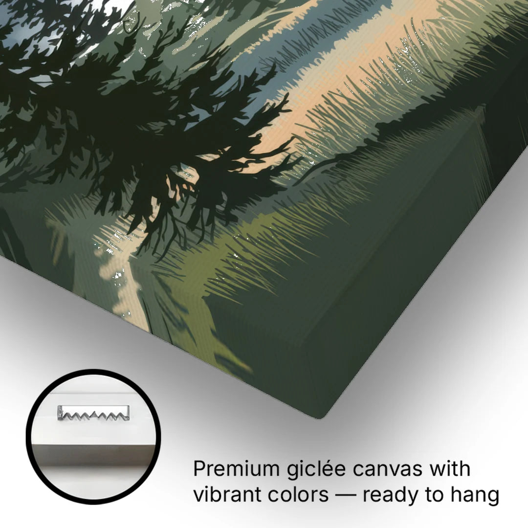 Sitka Evergreen Landscape - Canvas Wall Art - Gallery Wrap Corner