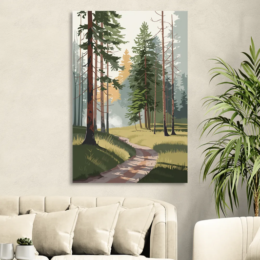 Sitka Forest Serenity Living Room - Canvas Wall Art