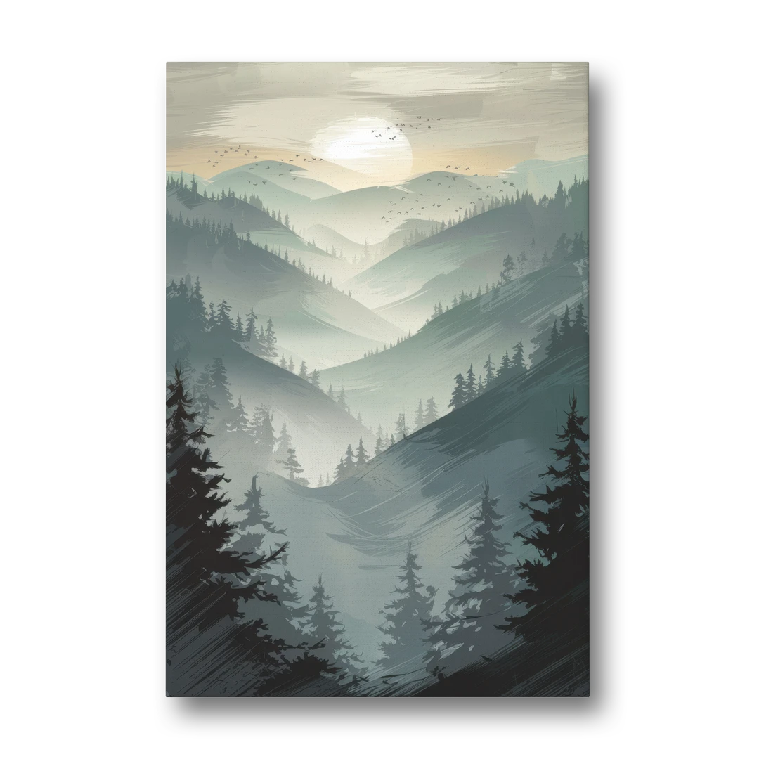 Sitka Misty Mountains - Canvas Wall Art - Front