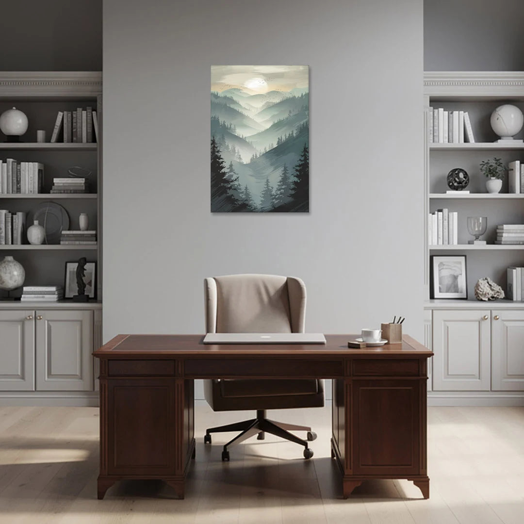 Sitka Misty Mountains - Canvas Wall Art - Office - 24x36