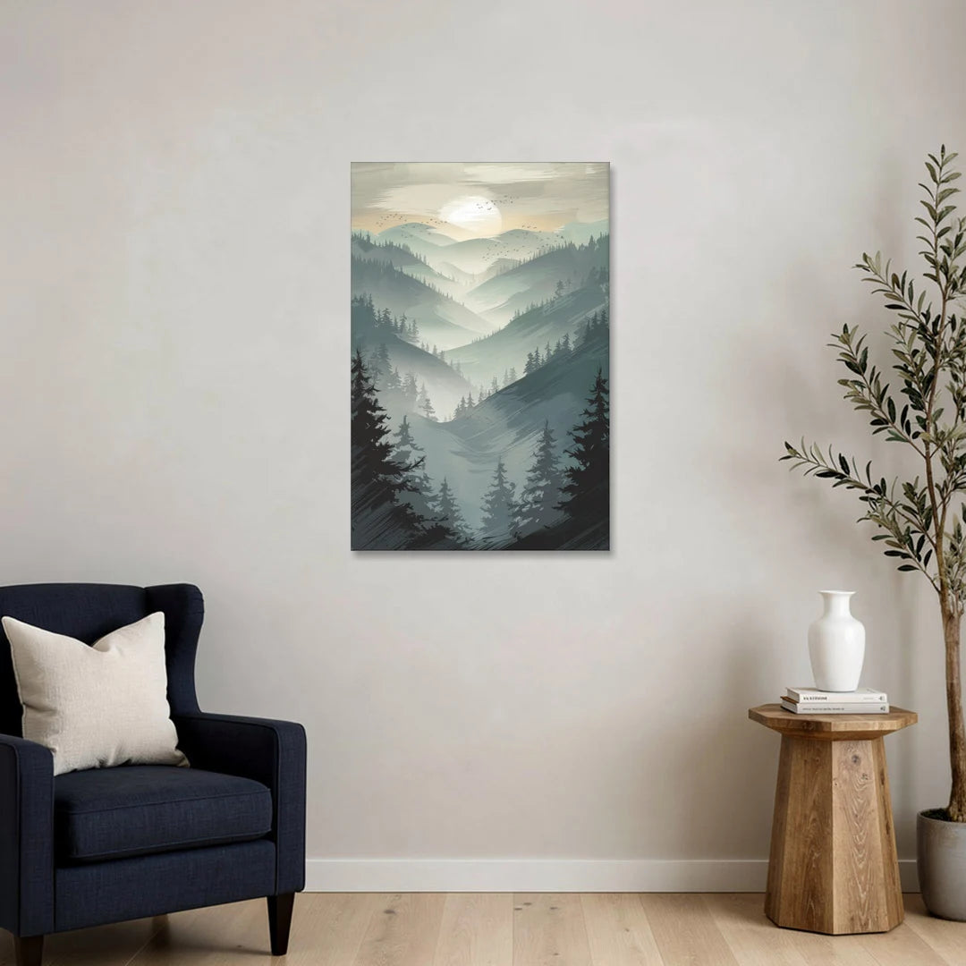 Sitka Misty Mountains - Canvas Wall Art - Sofa - 24x36