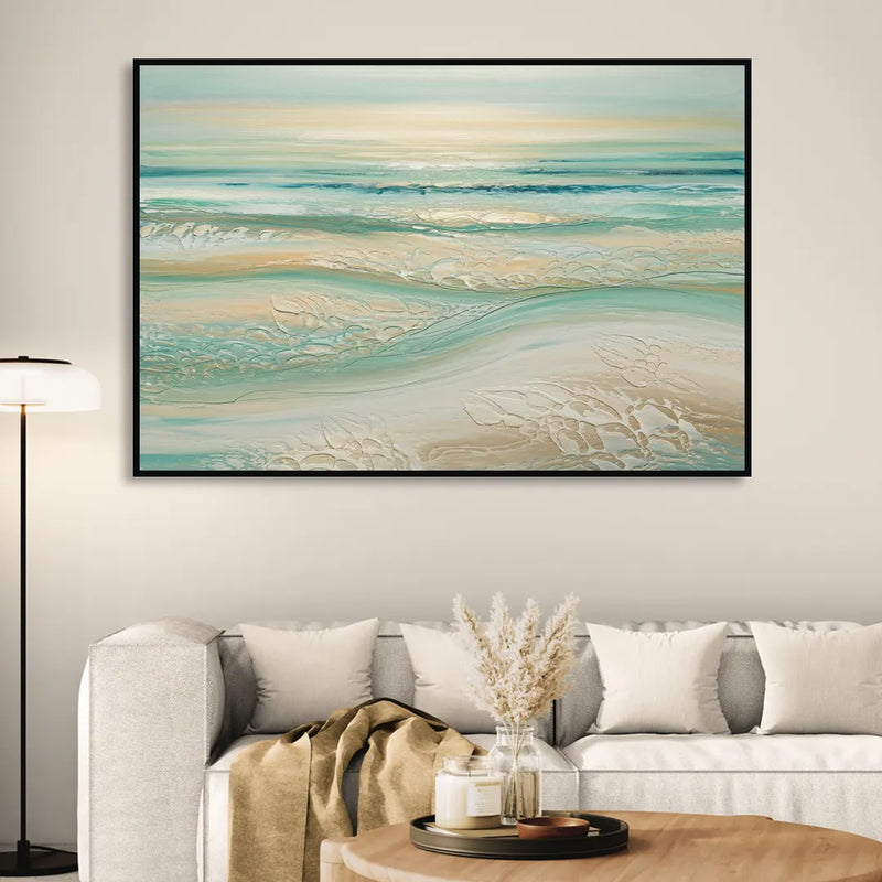 Sitka Ocean Breeze Sitting Room - Black Canvas Wall Art