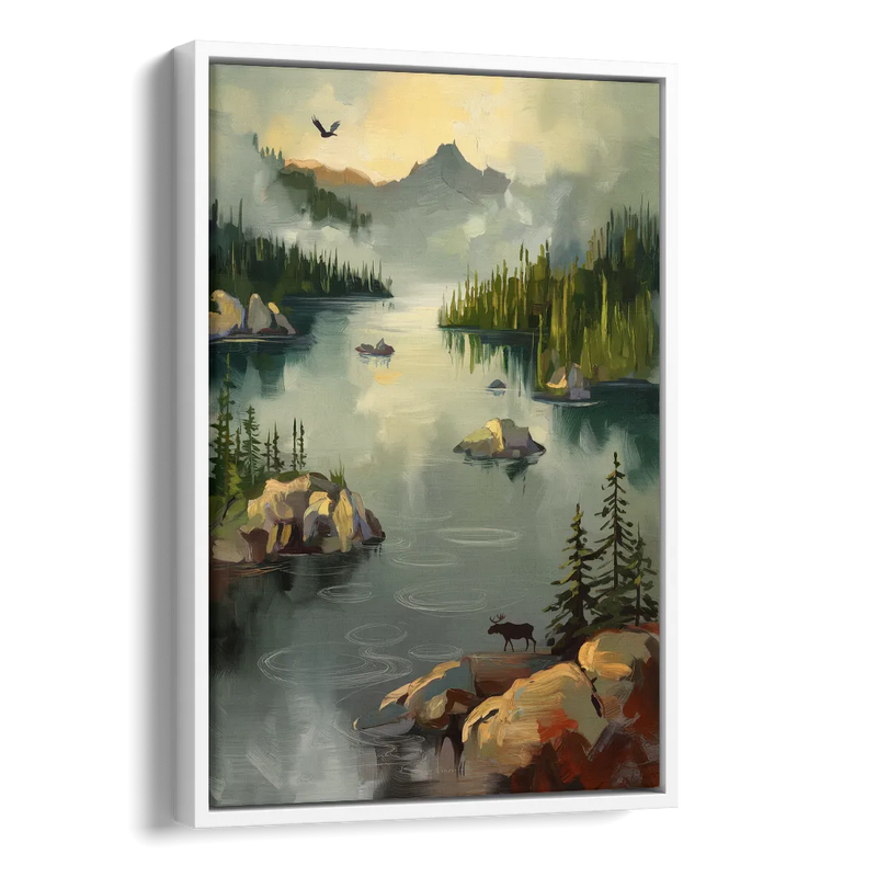 Sitka Wilderness Escape Side - White Canvas Wall Art