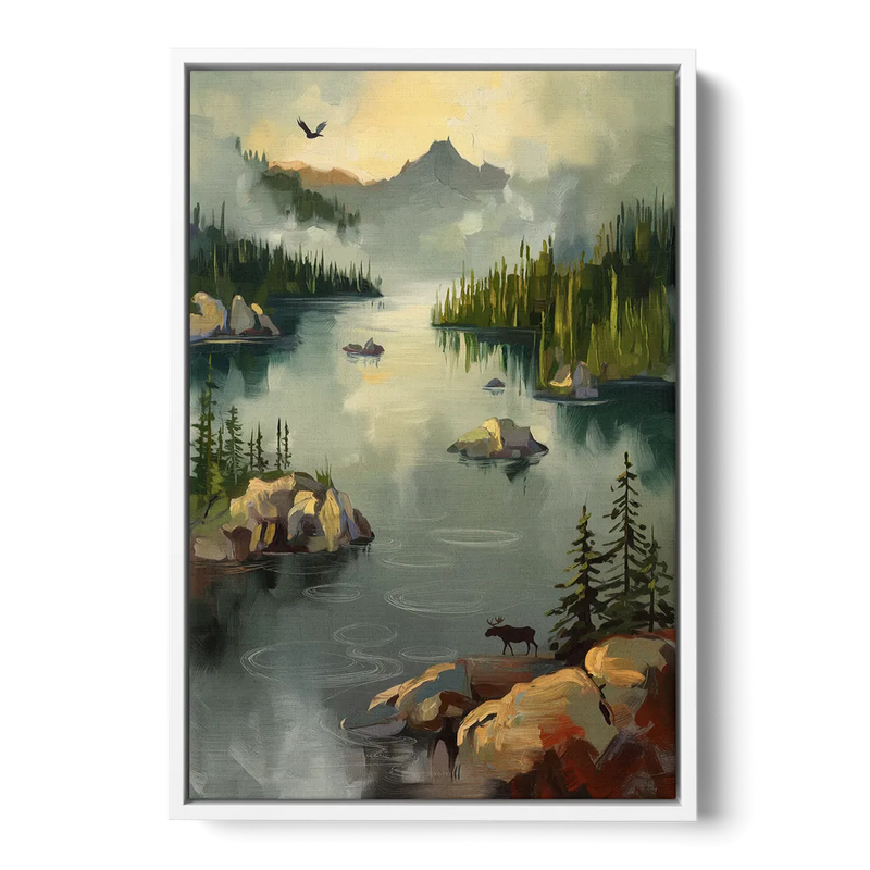 Sitka Wilderness Escape Front - White Canvas Wall Art