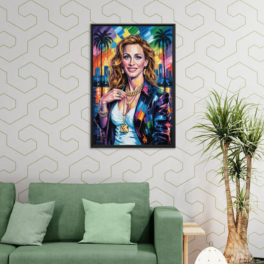 Smiling Soul 2.0 - Living Room Black Frame Canvas