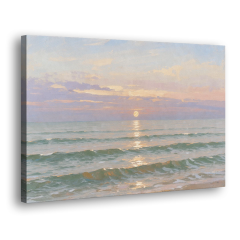 Soothing Moon Path at Twilight for the Bedroom - Canvas Wall Art