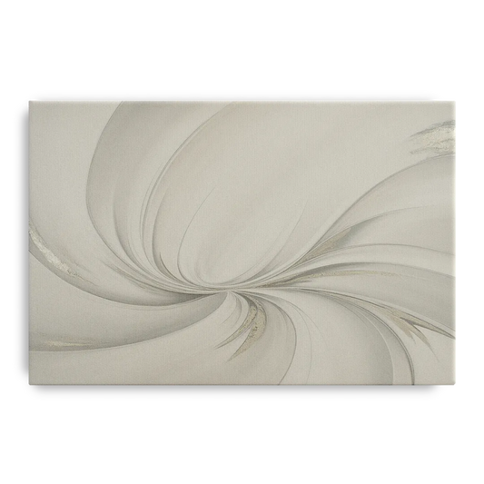 Sophisticated Swirling White Abstract - Canvas Wall Art