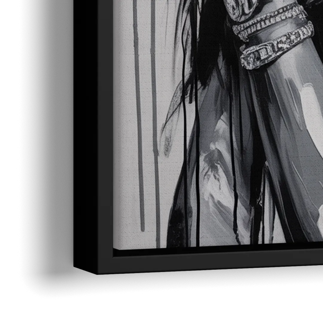 Sour Mood 2.0 - Close-Up Black Frame Canvas