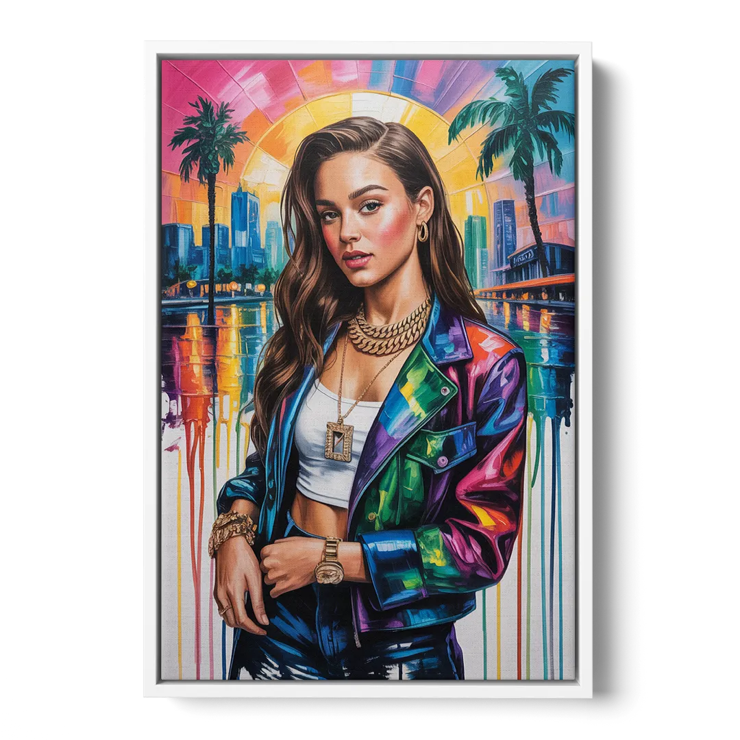Sour Mood - White Frame Canvas