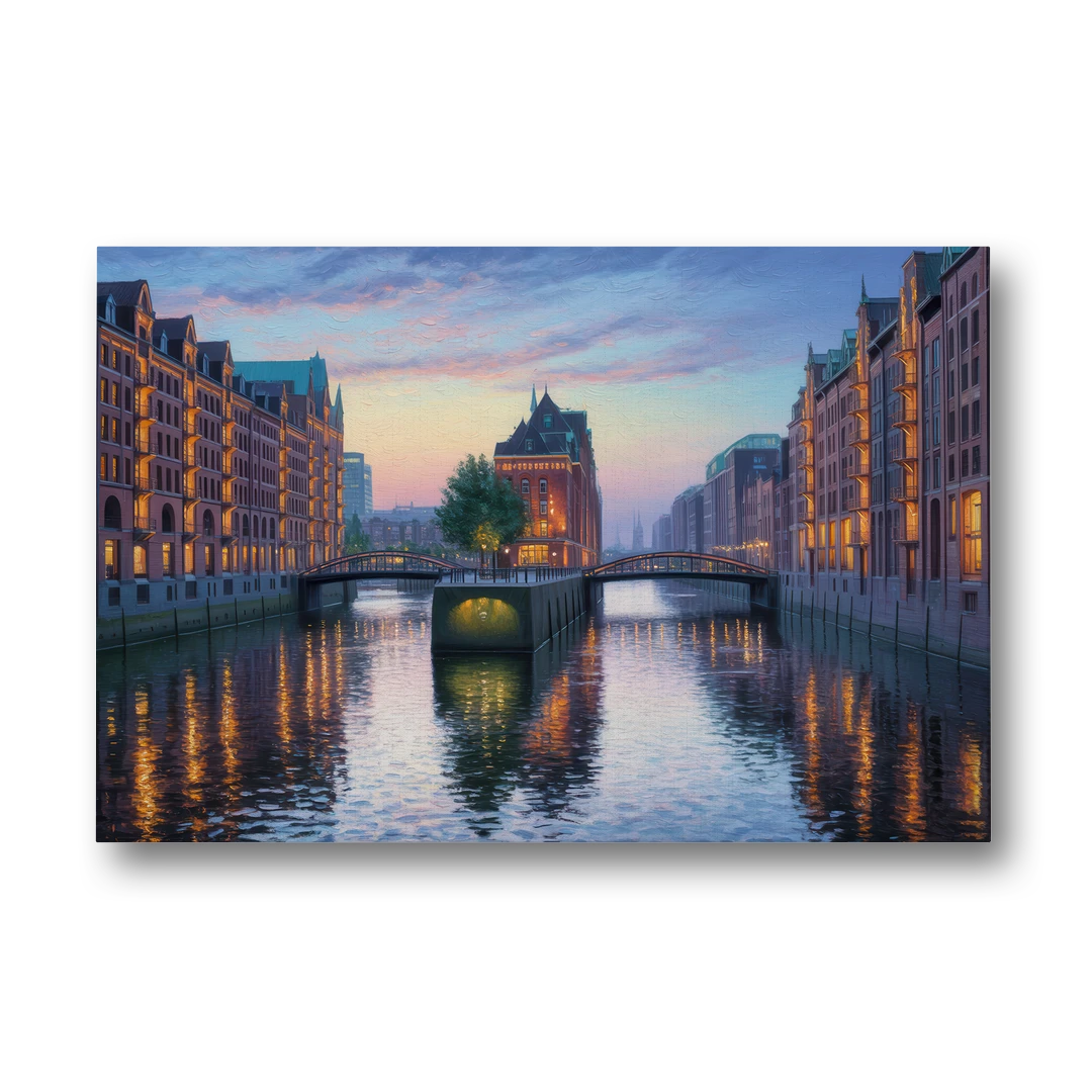 Speicherstadt Dreams - Canvas Wall Art - Front