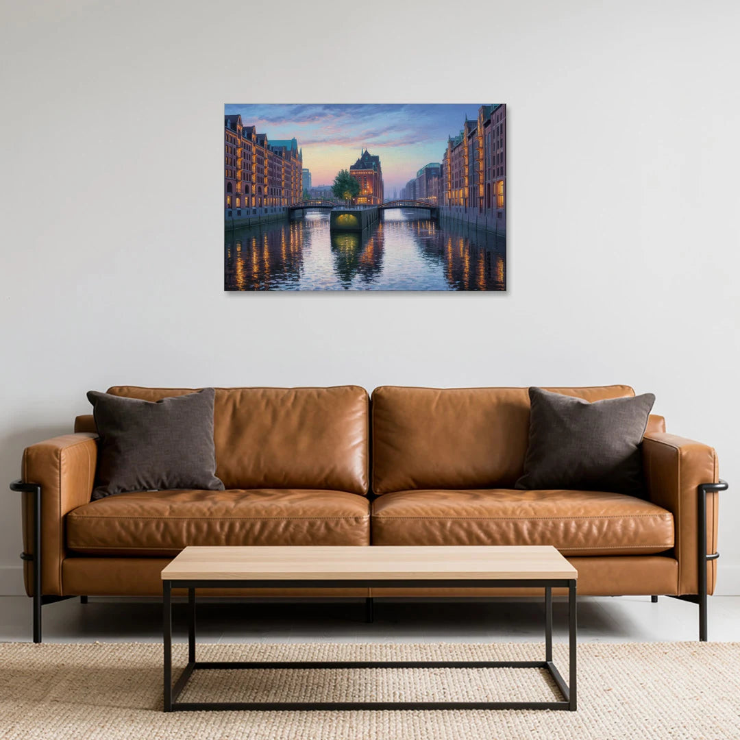 Speicherstadt Dreams - Canvas Wall Art - Sofa - 36x24